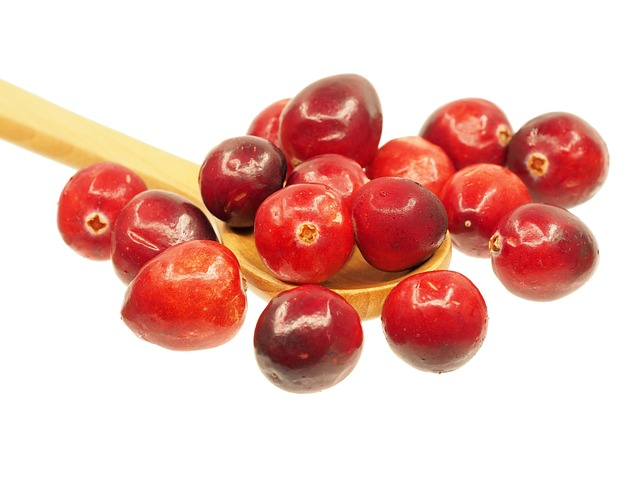 cranberry, spoon, fruit
