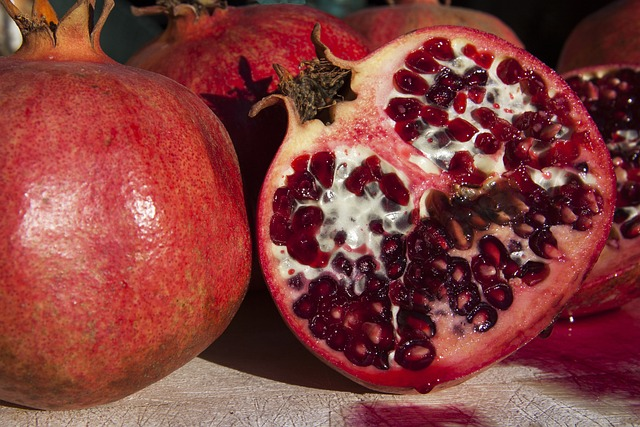 pomegranate, red, fruit